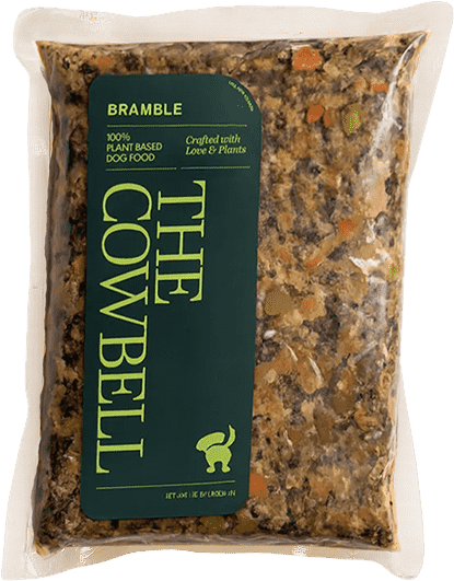 A pack of The Cowbell fresh dog food