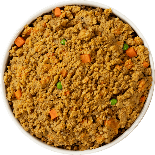 A bowl of The Cowbell Low Protein fresh dog food