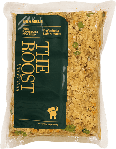 A pack of The Roost Low Protein fresh dog food